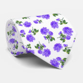 Paarse Rozen Stropdas (Opgerold)