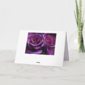 Paarse Rozen sympathie dank je kaart (Achterkant)