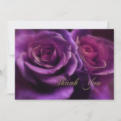 Paarse Rozen Sympathie Memorial Foto Bedankkaart (Voorkant)