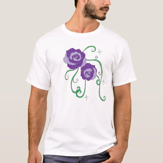 Paarse Rozen T-shirt (Voorkant)
