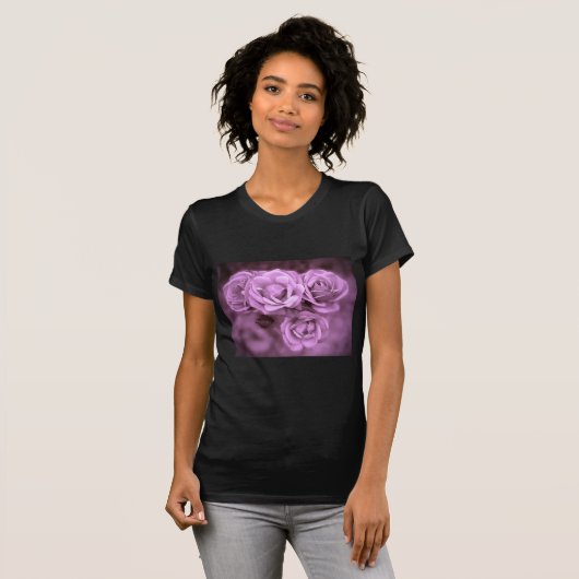 Paarse Rozen T-shirt (Voorkant volledig)