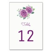 Paarse Rozen Tabelnummer Kaarten (Achterkant)