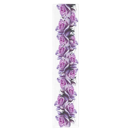 Paarse Rozen Table Runner Korte Tafelloper (Voorkant)