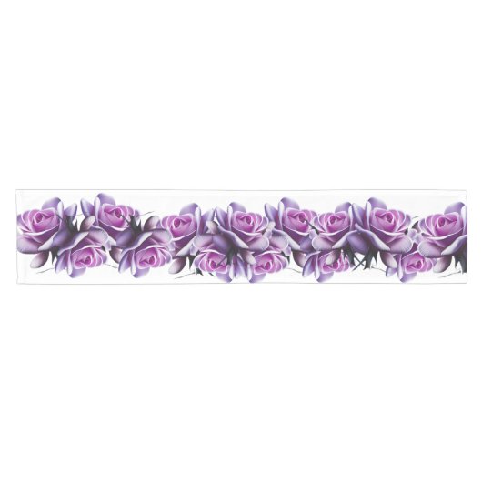 Paarse Rozen Table Runner Korte Tafelloper (Horizontaal)