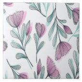 Paarse rozen tegeltje (Voorkant)