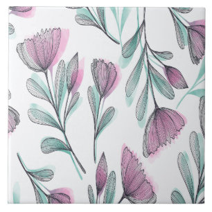 Paarse rozen tegeltje