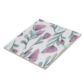 Paarse rozen tegeltje (Zijkant)