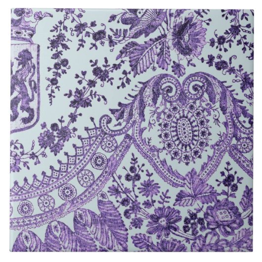 Paarse Rozen Tegeltje (Voorkant)