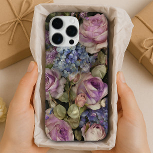 Paarse Rozen Telefoonhoes Floral Esthetisch iPhone 16 Pro Max Hoesje