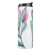 Paarse rozen thermosbeker (Gedraaid links)