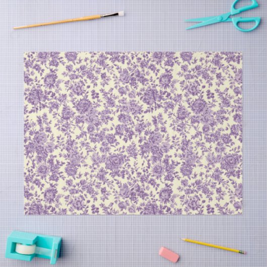 Paarse Rozen  Tissuepapier (Craft)