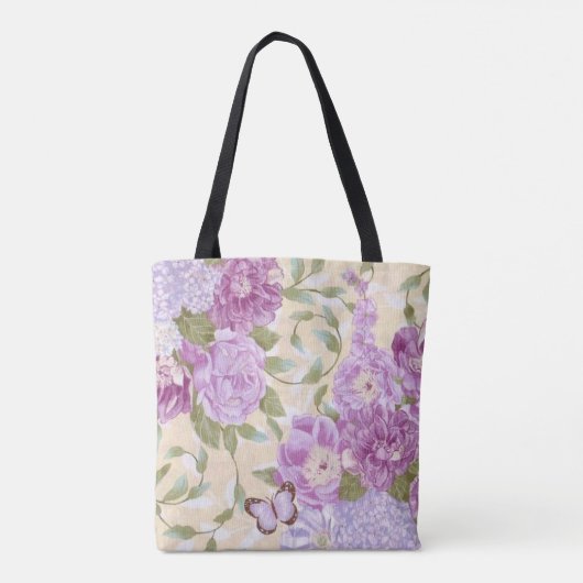 Paarse Rozen Tote Bag (Achterkant)