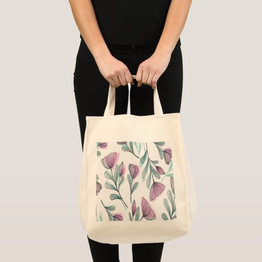 Paarse rozen tote bag (Voorkant (product))