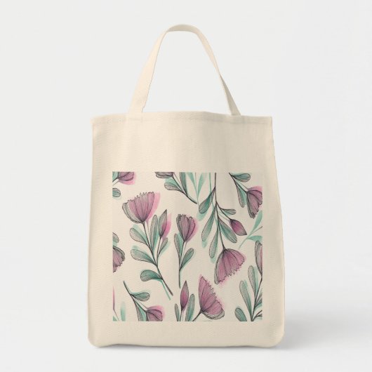 Paarse rozen tote bag (Voorkant)
