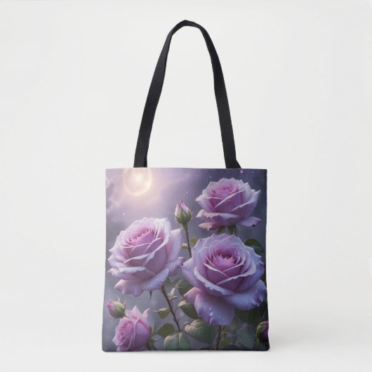 Paarse Rozen Tote Bag (Voorkant)
