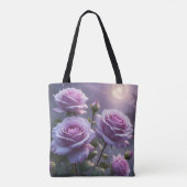 Paarse Rozen Tote Bag (Achterkant)