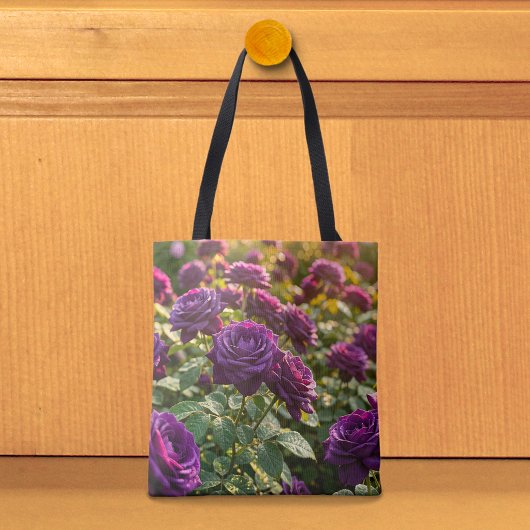 Paarse Rozen Tote Tas