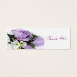 Paarse Rozen Trouwcadeautag Mini Visitekaartjes