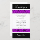 Paarse rozen - Trouwen & Verjaardag Dank u kaarten (Voorkant / Achterkant)