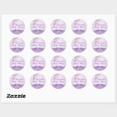 Paarse Rozen Tuin Baby Borrel Sticker (Vel)