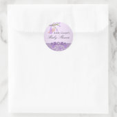 Paarse Rozen Tuin Baby Borrel Sticker (Tas)