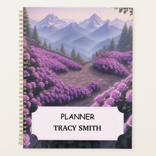Paarse Rozen tuin Planner (Voorkant)