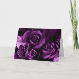 Paarse Rozen-Valentijnsdag Feestdagen Kaart