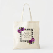 Paarse Rozen van Floral Maid of Honor Gift Tote Bag (Voorkant)