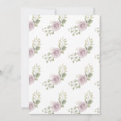 Paarse Rozen van het bruiloft Kaart (Achterkant)