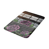 Paarse rozen van het raam - gothische stijl badmat (Gekanteld)
