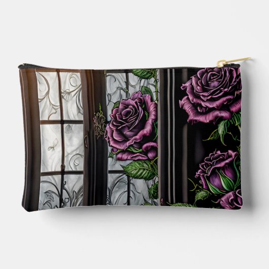 Paarse rozen van het raam - gothische stijl etui (Achterkant)