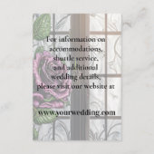 Paarse rozen van het raam - gothische stijl informatiekaartje (Achterkant)