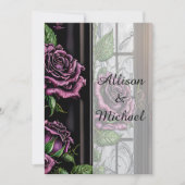 Paarse rozen van het raam - gothische stijl kaart (Voorkant)