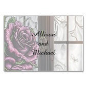Paarse rozen van het raam - gothische stijl kaart (Achterkant)