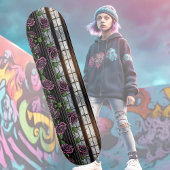 Paarse rozen van het raam - gothische stijl persoonlijk skateboard