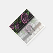 Paarse rozen van het raam - gothische stijl servet (Hoek)