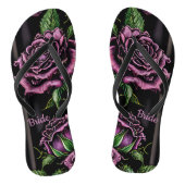 Paarse rozen van het raam - gothische stijl teenslippers (Voetbed)