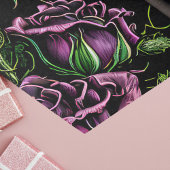 Paarse rozen van het raam - gothische stijl tissuepapier