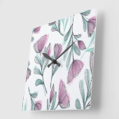 Paarse rozen vierkante klok (Hoek)