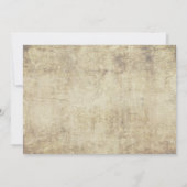 Paarse Rozen vintage bruiloft uitnodiging (Achterkant)