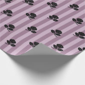 Paarse Rozen Vintage Patroon Cadeaupapier (Hoek)