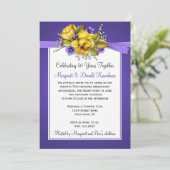 Paarse rozen Violet 50e Jubileum Kaart (Staand voorkant)