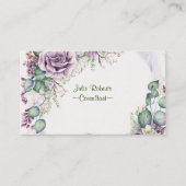 PAARSE ROZEN VISITEKAARTJE (Voorkant)