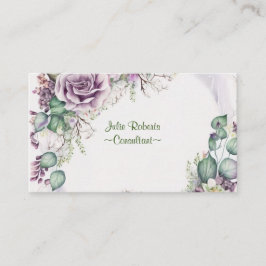 PAARSE ROZEN VISITEKAARTJE