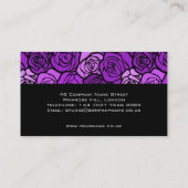  paarse rozen Visitekaartje (Achterkant)