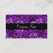  paarse rozen Visitekaartje (Voorkant)