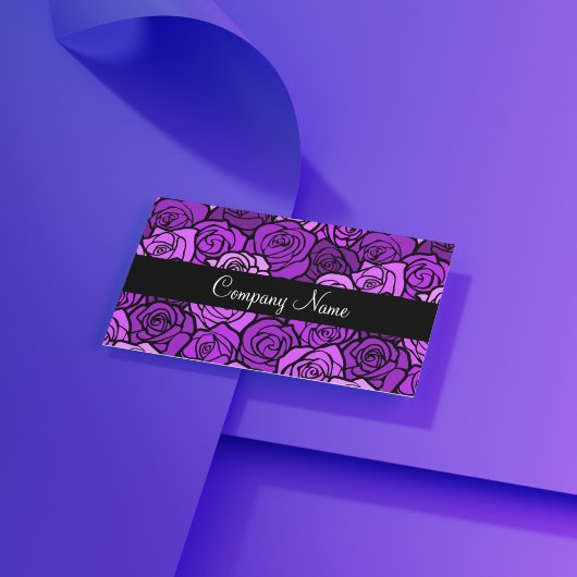 paarse rozen Visitekaartje
