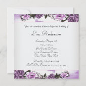 Paarse Rozen Vrouwen 40ste verjaardagsfeest Kaart (Achterkant)