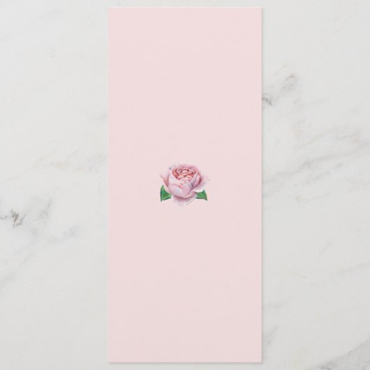 Paarse Rozen Waterverf Bloemenmenu's Menu (Achterkant)