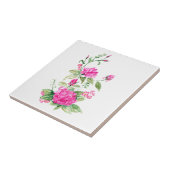 Paarse Rozen Waterverf bloesems Tegeltje (Zijkant)